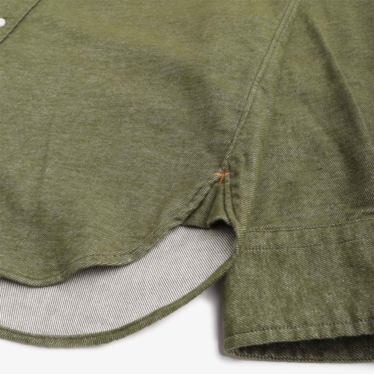 Beams Plus Button Down Solid Flannel Shirt - Image 3