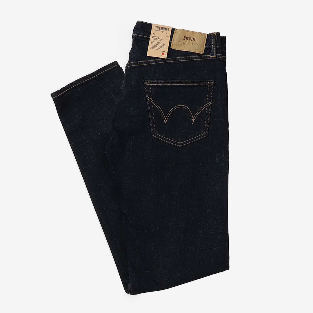 Edwin Regular Tapered Kaihara Pure Indigo Stretch 13oz Denim Jeans - Image 4
