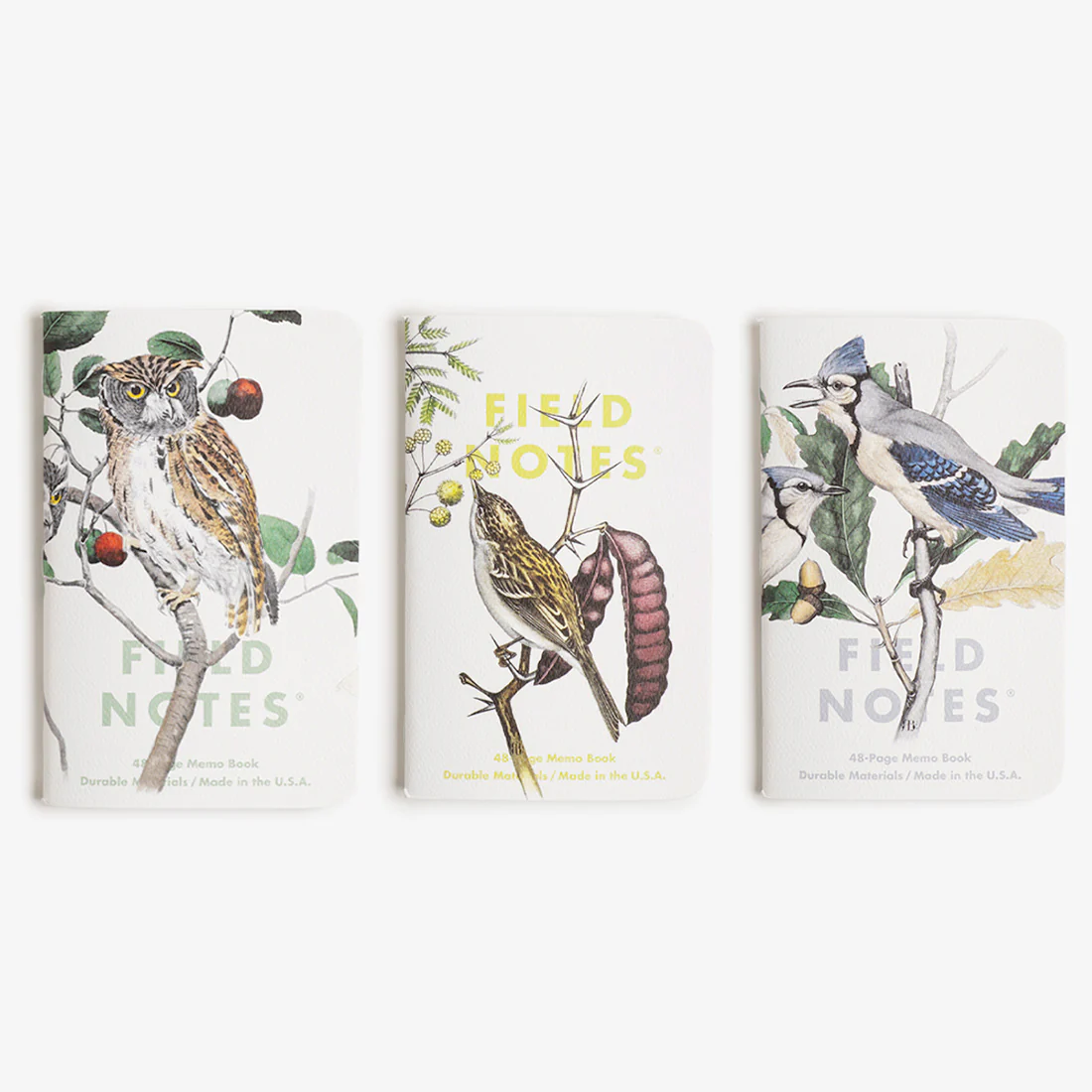 Field Notes Birds & Trees of North America Pack A: Screech Owl, Blue Jay, Brewer Sparrow 3-Pack Notebook - Image 2