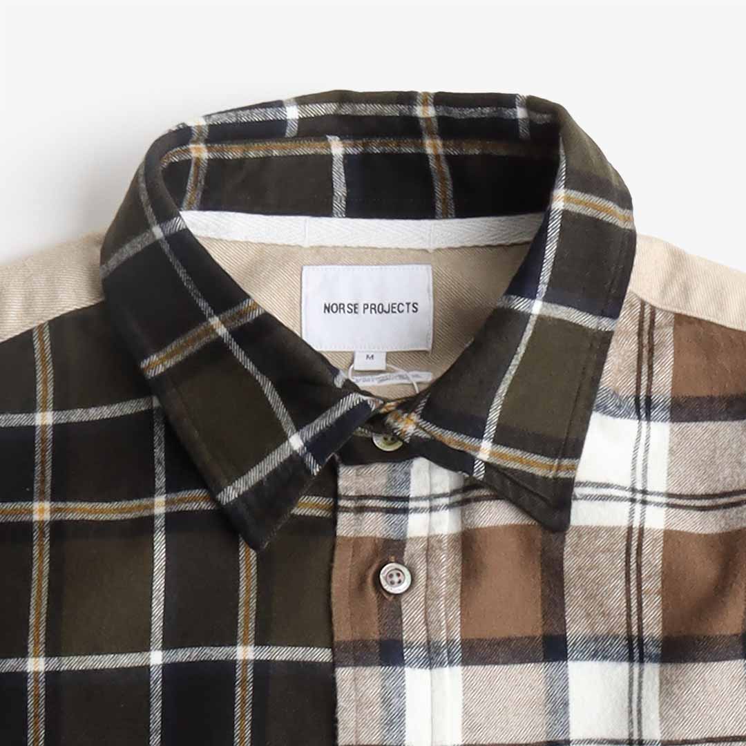 Norse Projects Algot Mixed Flannel Check Shirt - Image 3