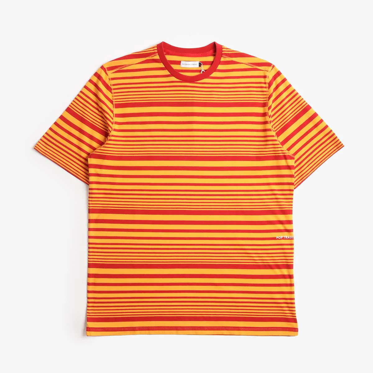 Pop Trading Company Striped Logo T-Shirt - Image 2