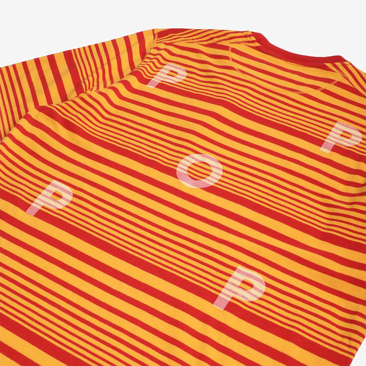 Pop Trading Company Striped Logo T-Shirt - Image 5