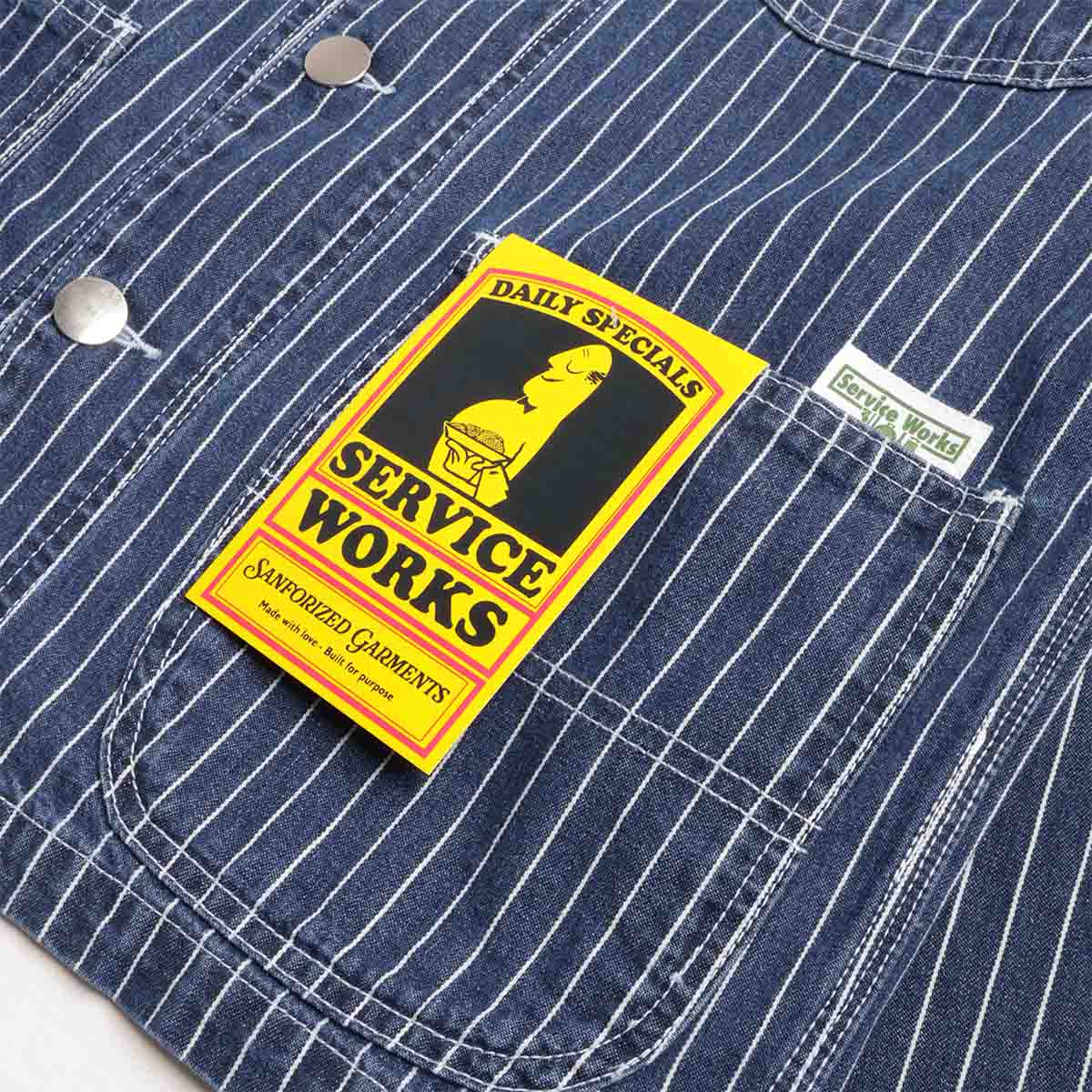 Service Works Pinstripe Denim Coverall 2.0 Jacket - Image 3